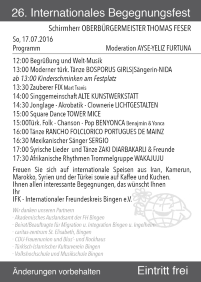 IFK Begegnungsfest 2016 | Programm: wimlay